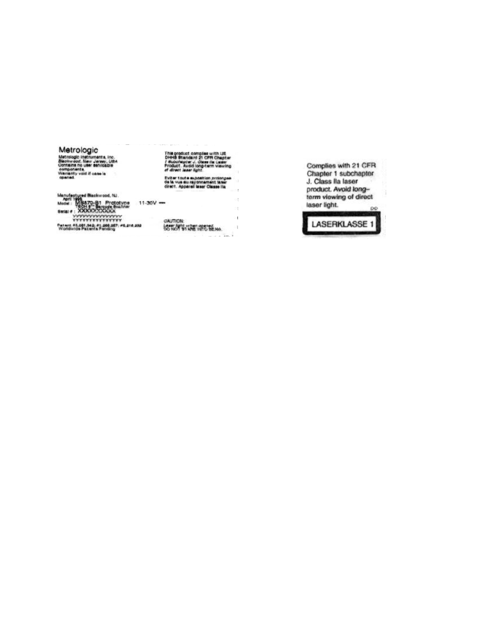 Metrologic Instruments TECH 8 User Manual | Page 5 / 20