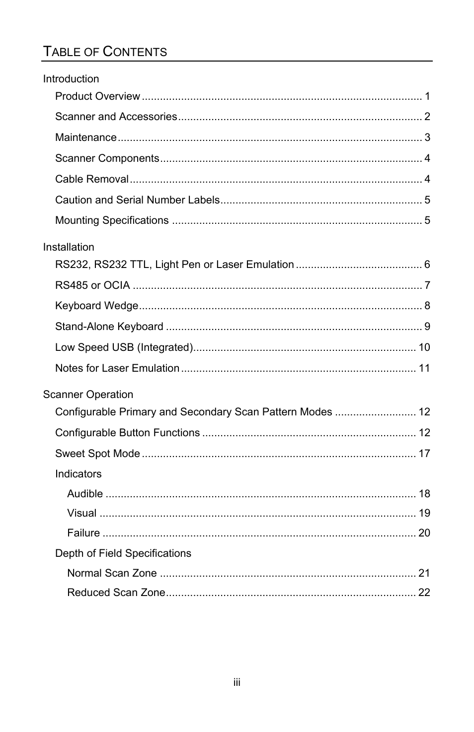 Metrologic Instruments IS3480 User Manual | Page 3 / 56
