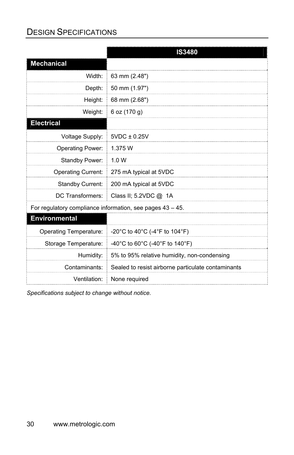 Metrologic Instruments IS3480 User Manual | Page 34 / 56