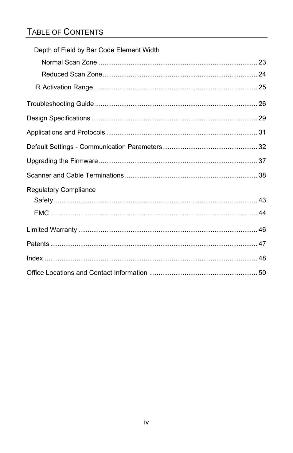 Metrologic Instruments IS3480 User Manual | Page 4 / 56