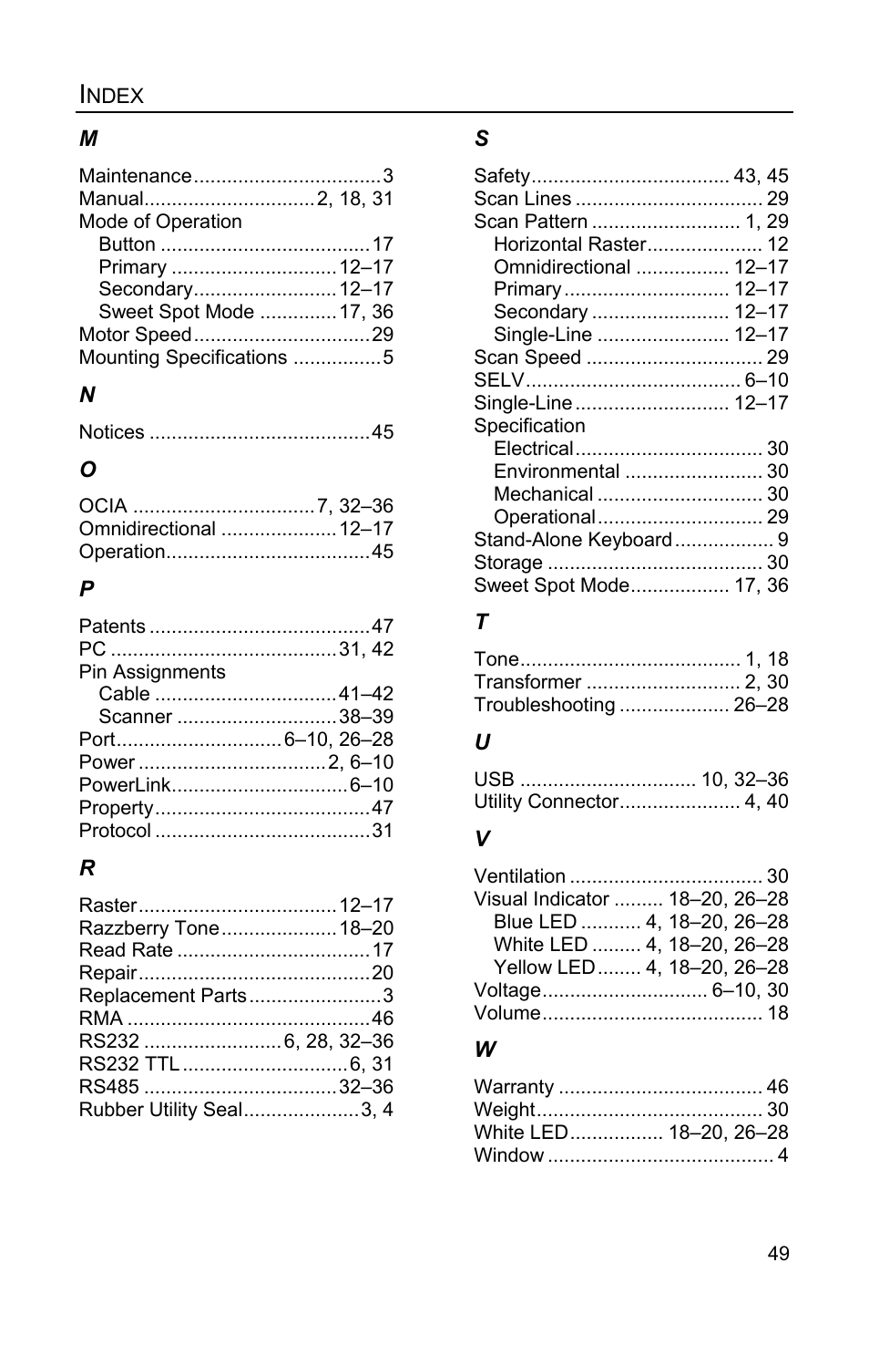 Metrologic Instruments IS3480 User Manual | Page 53 / 56