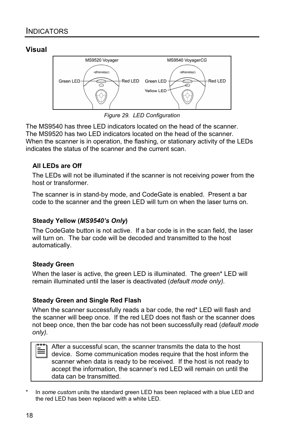 Visual | Metrologic Instruments Voyager MS9500 Series User Manual | Page 22 / 56
