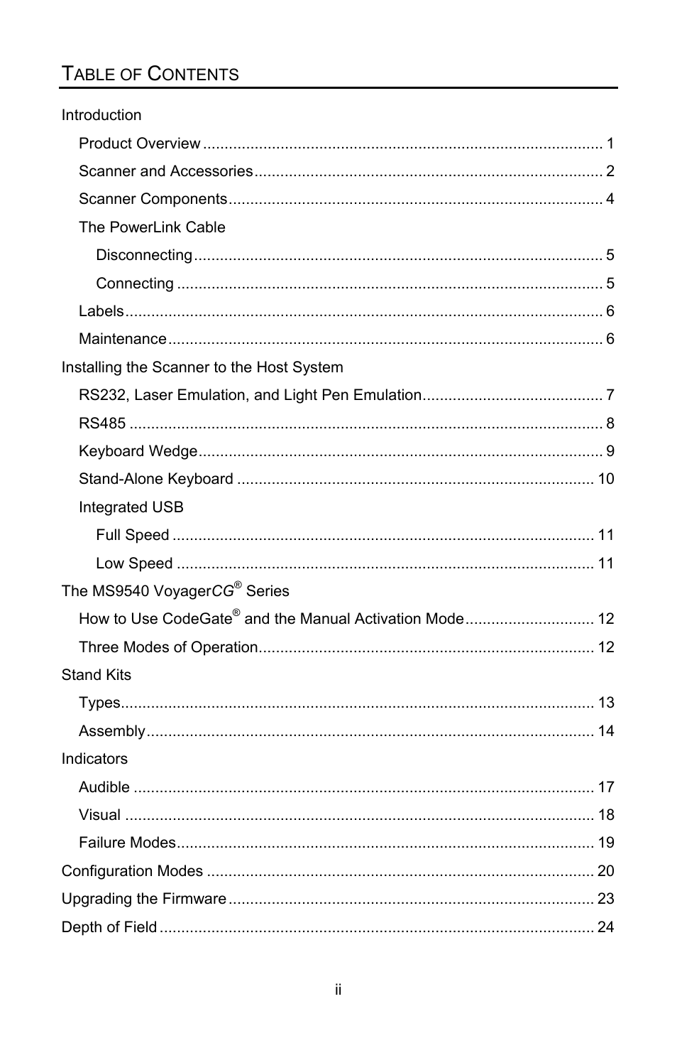 Metrologic Instruments Voyager MS9500 Series User Manual | Page 3 / 56