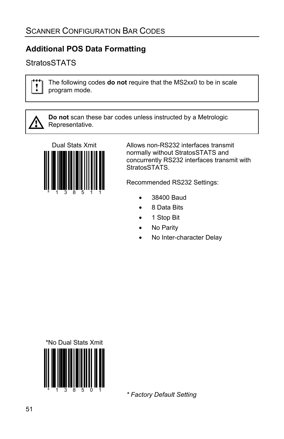 Additional pos data formatting, Stratosstats | Metrologic Instruments Stratos MS2x20 Series User Manual | Page 56 / 92