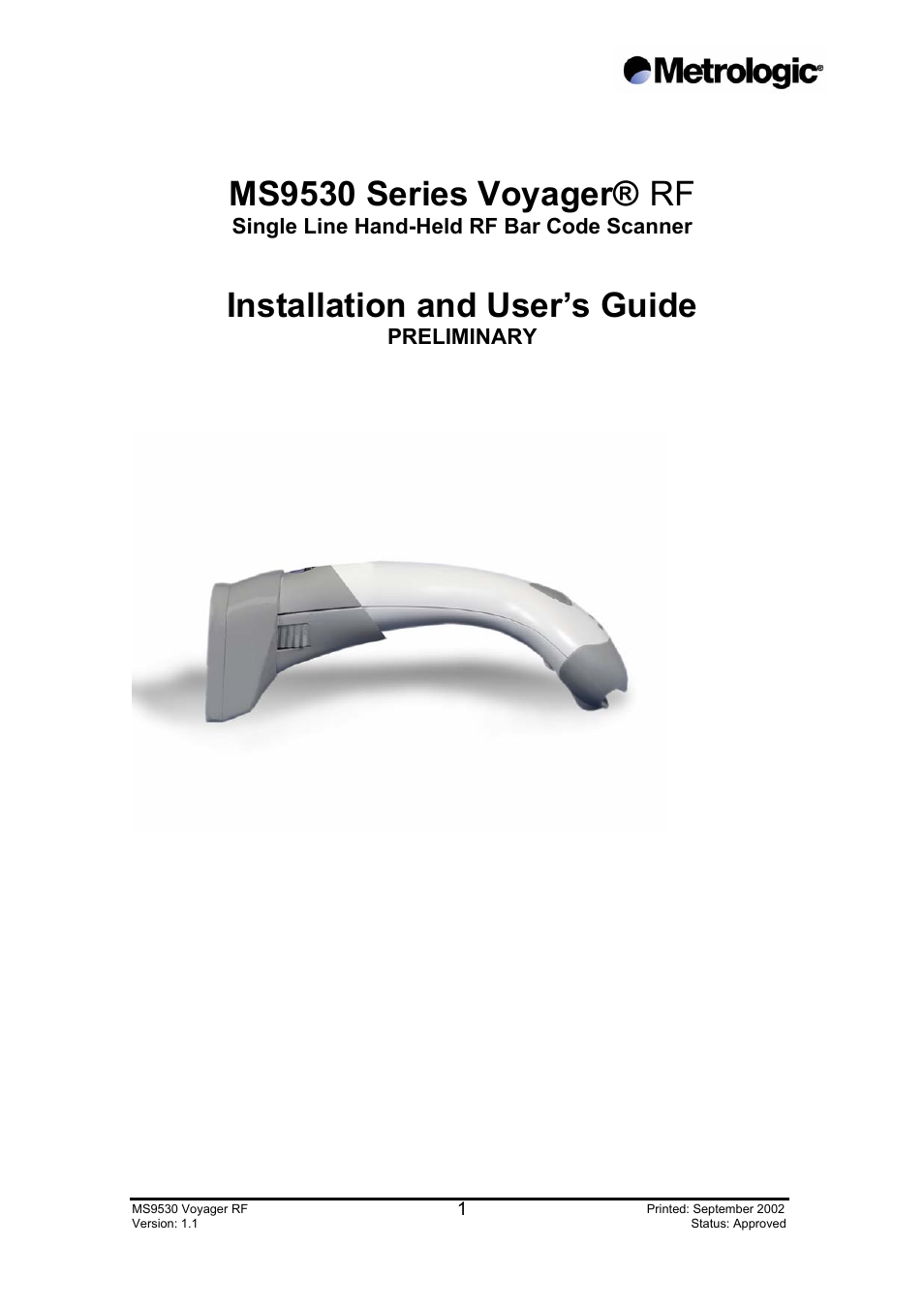 Metrologic Instruments MS9530 Series User Manual | 20 pages