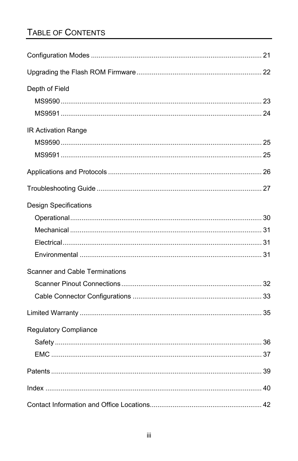 Metrologic Instruments VOYAGERGS MS9590 User Manual | Page 4 / 47