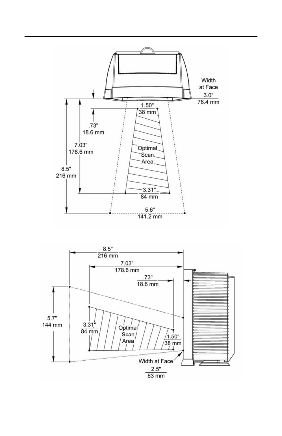 Scan volume | Metrologic Instruments MS7320 User Manual | Page 26 / 64