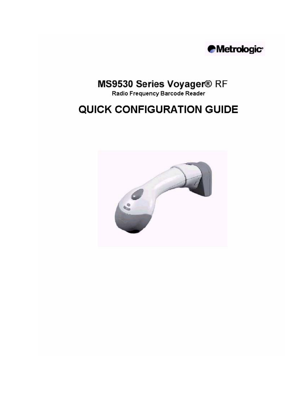 Metrologic Instruments VOYAGER MS9530 User Manual | 3 pages
