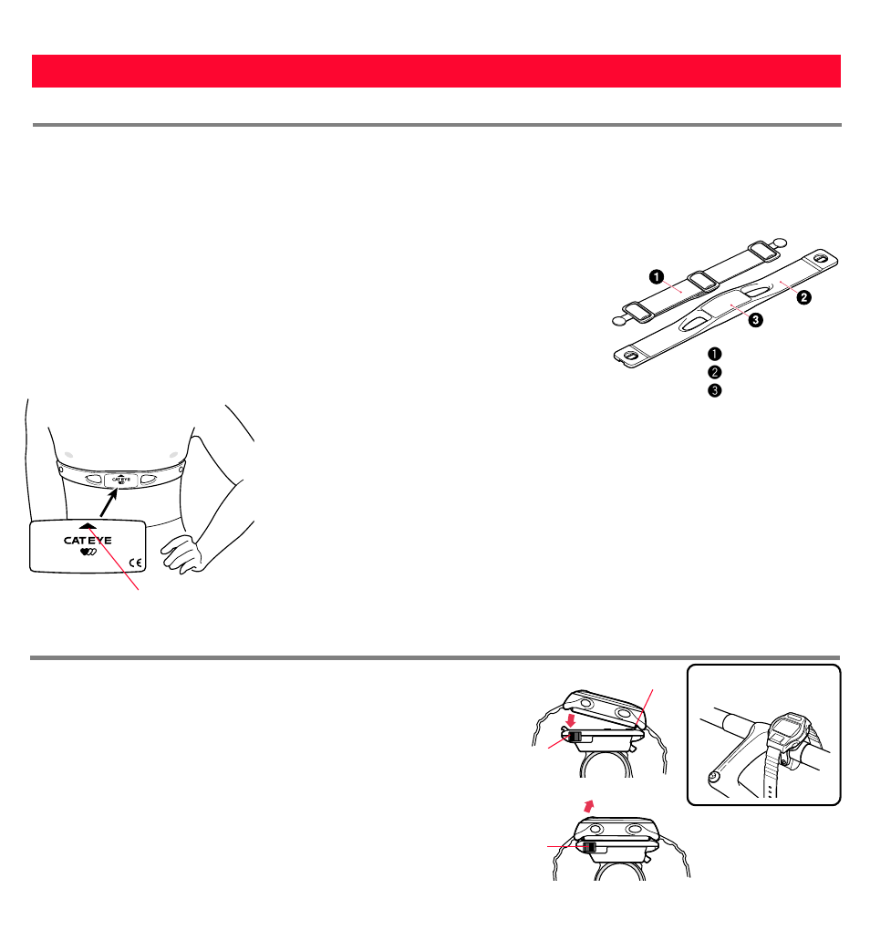 Mainunit, Chestbelt heart rate sensor | CatEye MSC 3Dx User Manual | Page 4 / 8