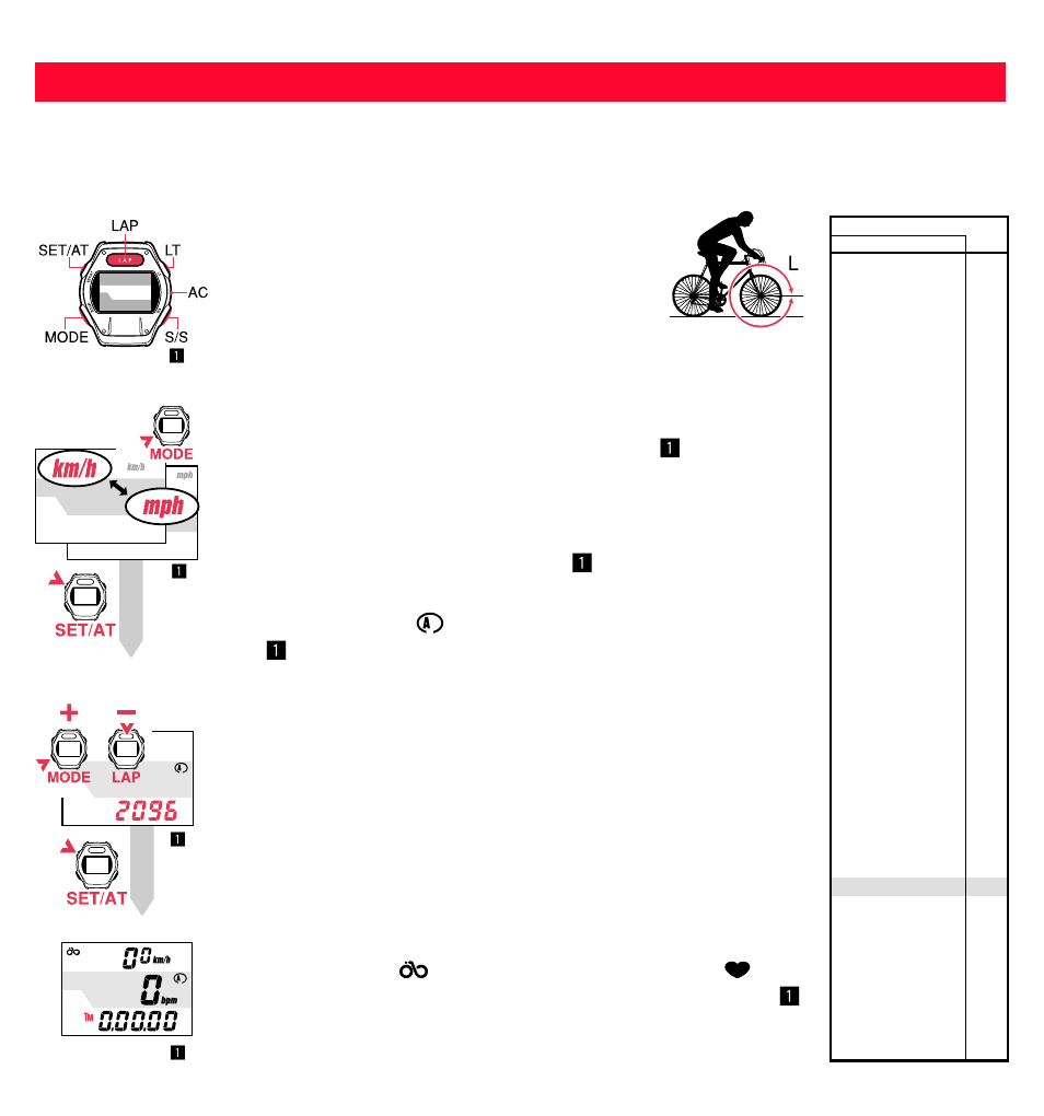 Setting up main unit, 1) initial setting | CatEye MSC 3Dx User Manual | Page 5 / 8