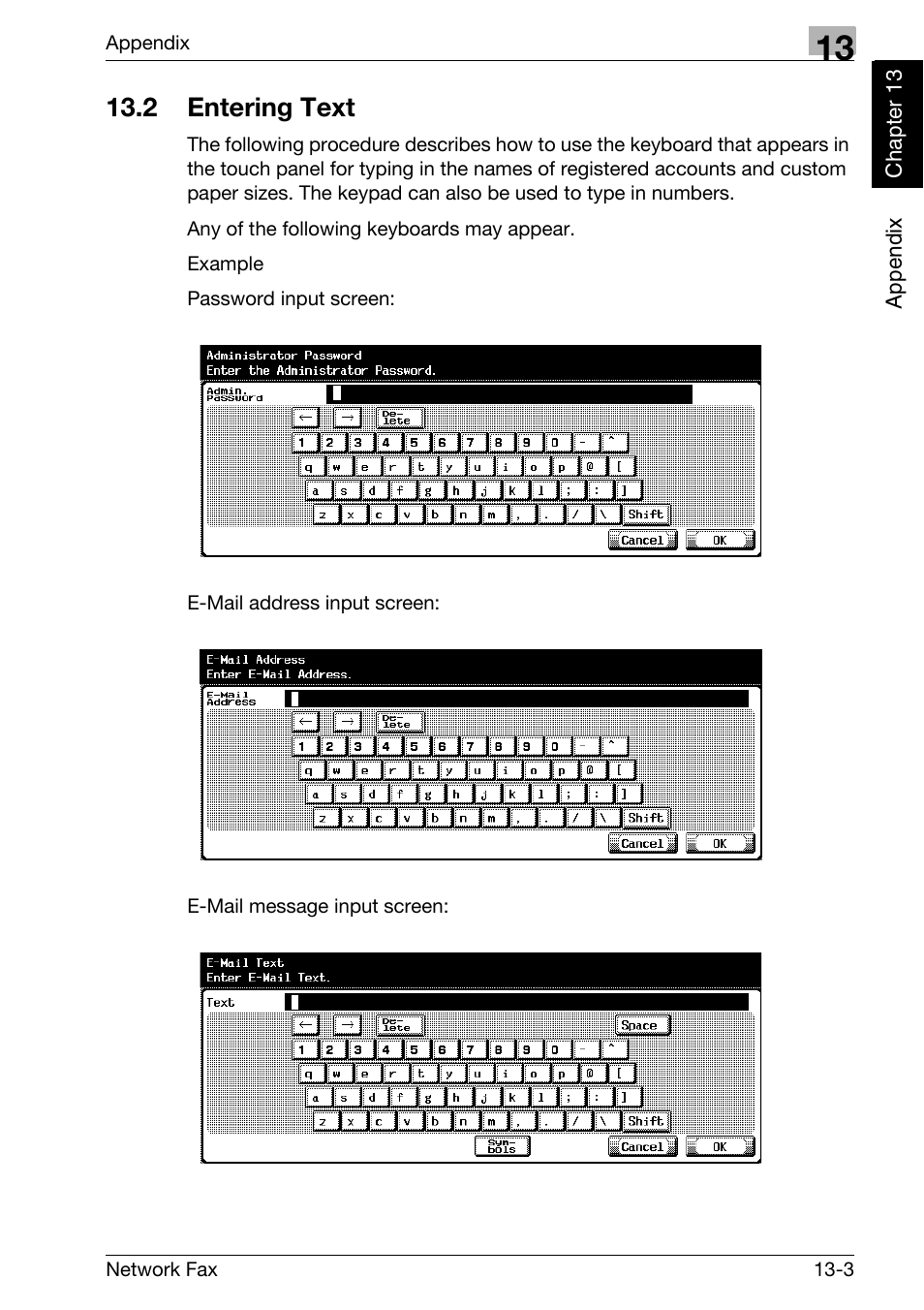 2 entering text, Entering text -3 | Konica Minolta bizhub C300 User Manual | Page 328 / 342