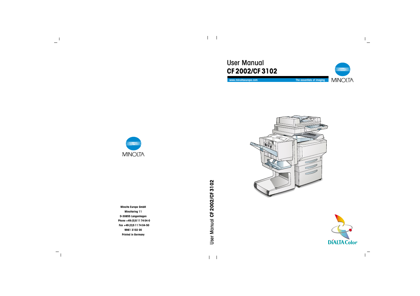 Minolta CF3102 User Manual | 177 pages