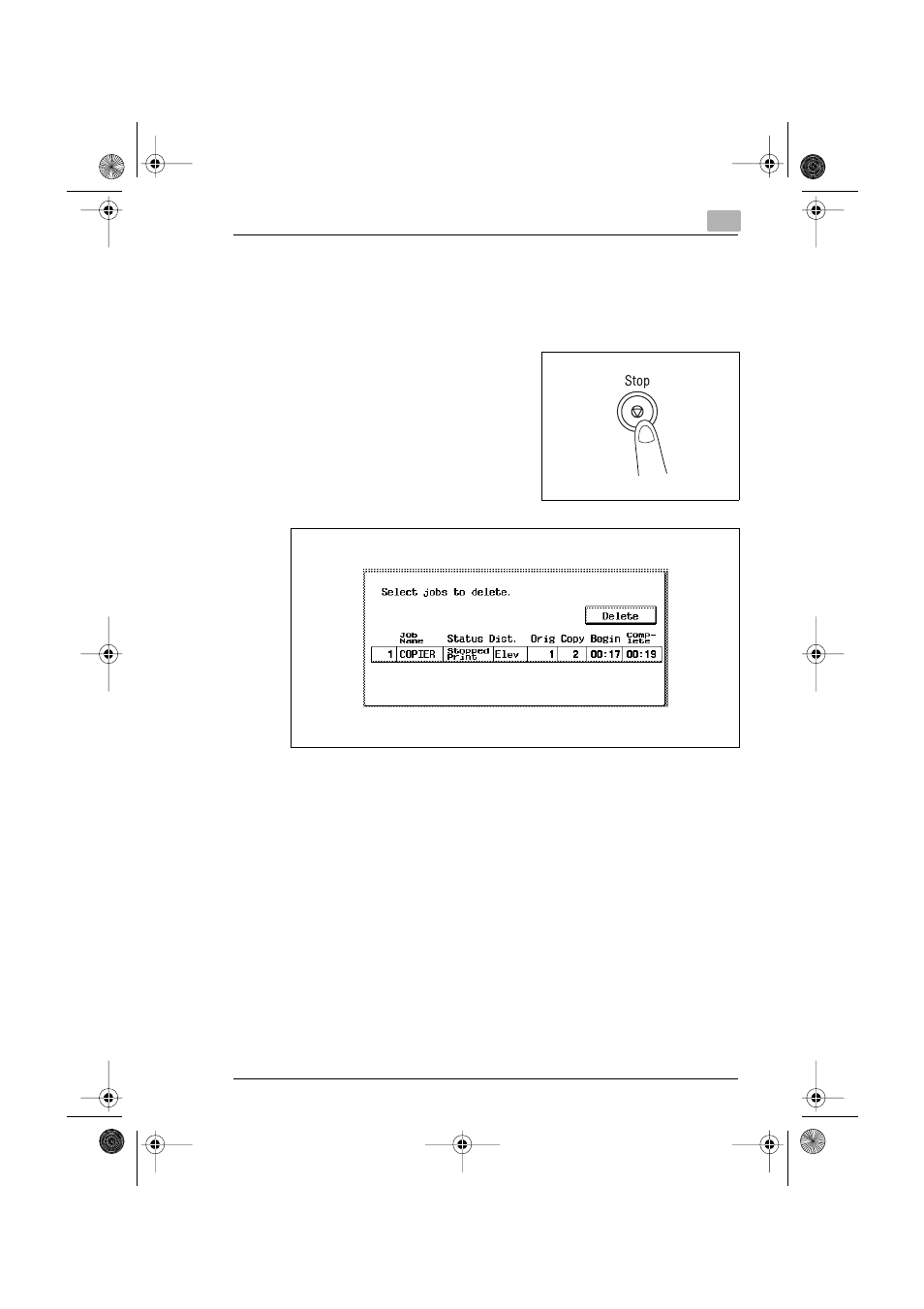 3 stopping printing, Stopping printing -17 | Minolta CF3102 User Manual | Page 118 / 177