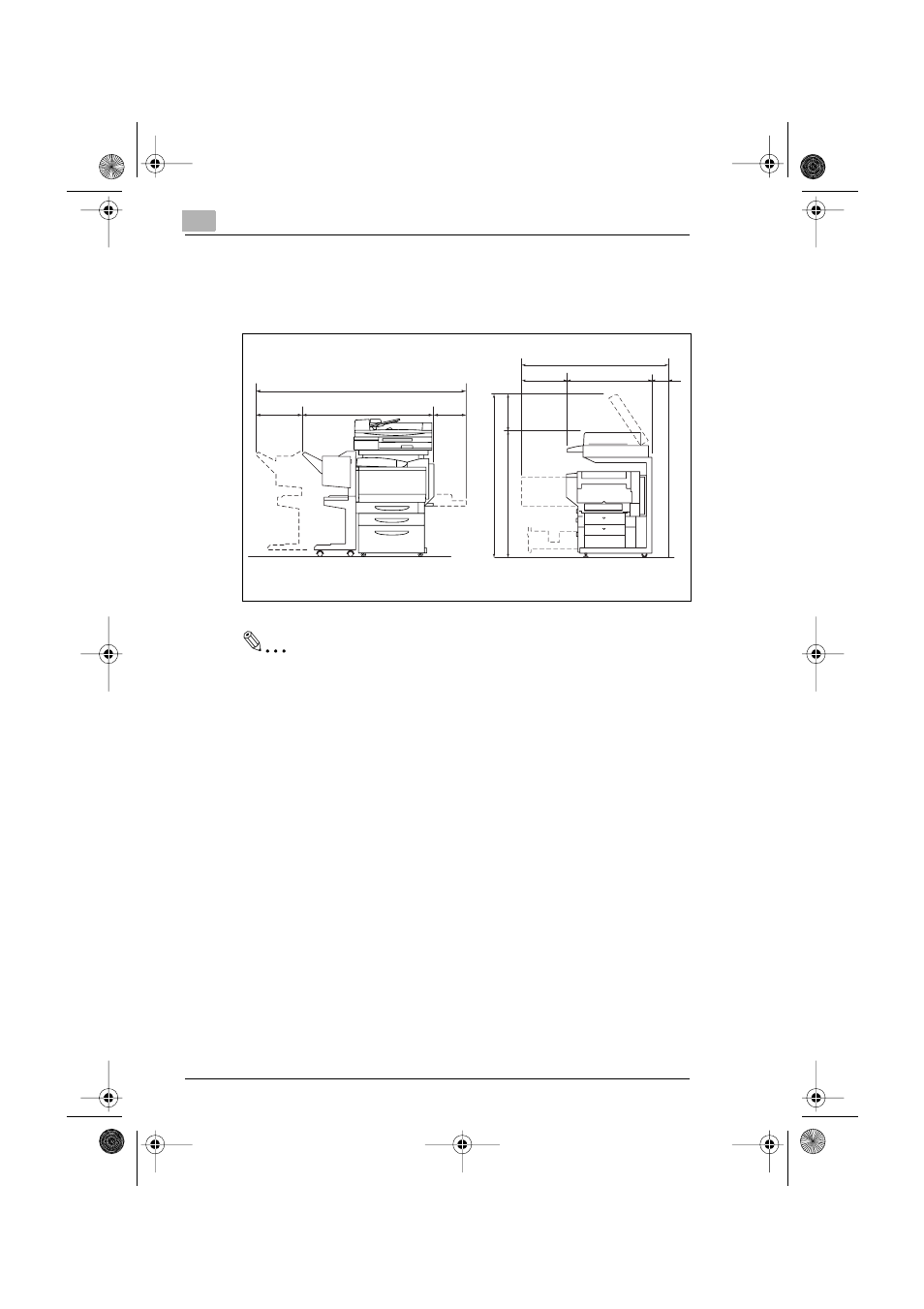 Space requirements, Space requirements -8 | Minolta CF3102 User Manual | Page 21 / 177