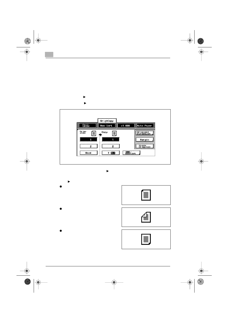 2 available features, Original > copy, Available features -4 original > copy -4 | Minolta CF3102 User Manual | Page 29 / 177