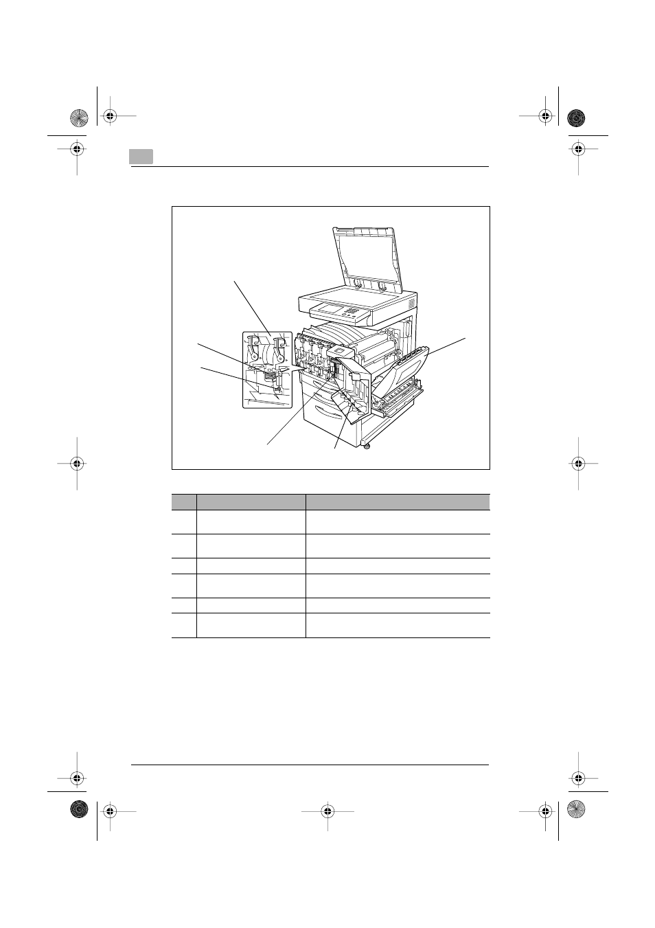 Inside of copier, Inside of copier -22 | Minolta CF3102 User Manual | Page 47 / 177