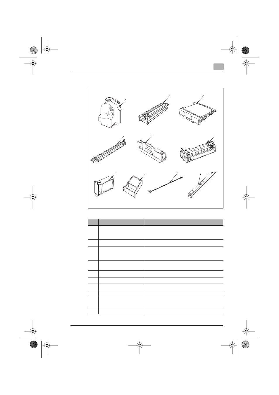 Supplies and parts, Supplies and parts -23 | Minolta CF3102 User Manual | Page 48 / 177