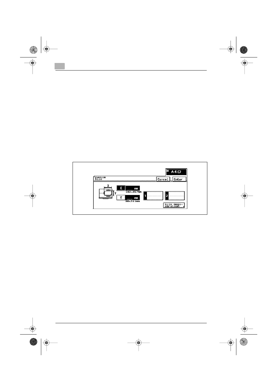 To store a non-standard (custom) paper size, To store a non-standard (custom) paper size -14 | Minolta CF3102 User Manual | Page 77 / 177