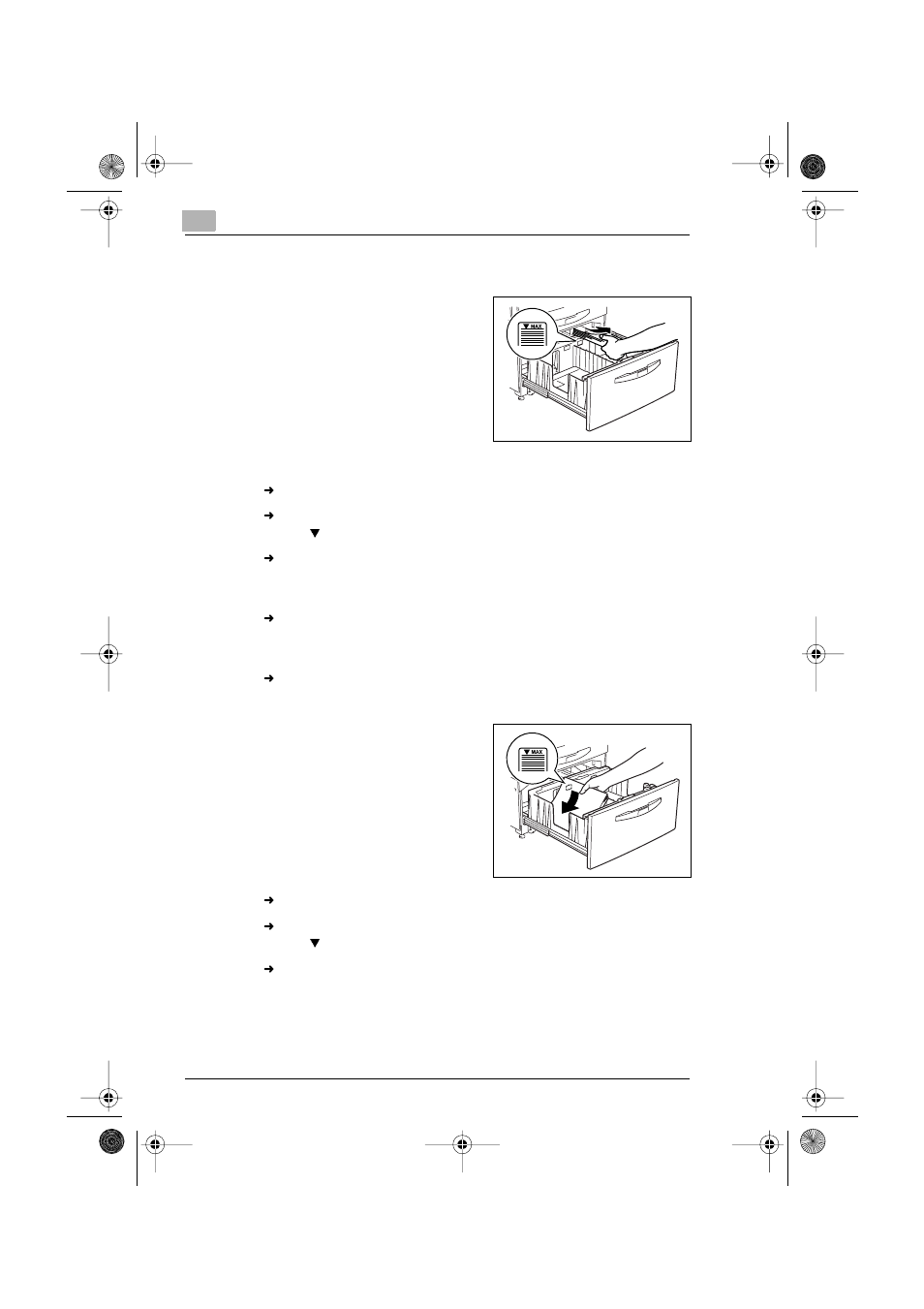 Loading paper into the large capacity cabinet, Loading paper into the large capacity cabinet -18 | Minolta CF3102 User Manual | Page 81 / 177