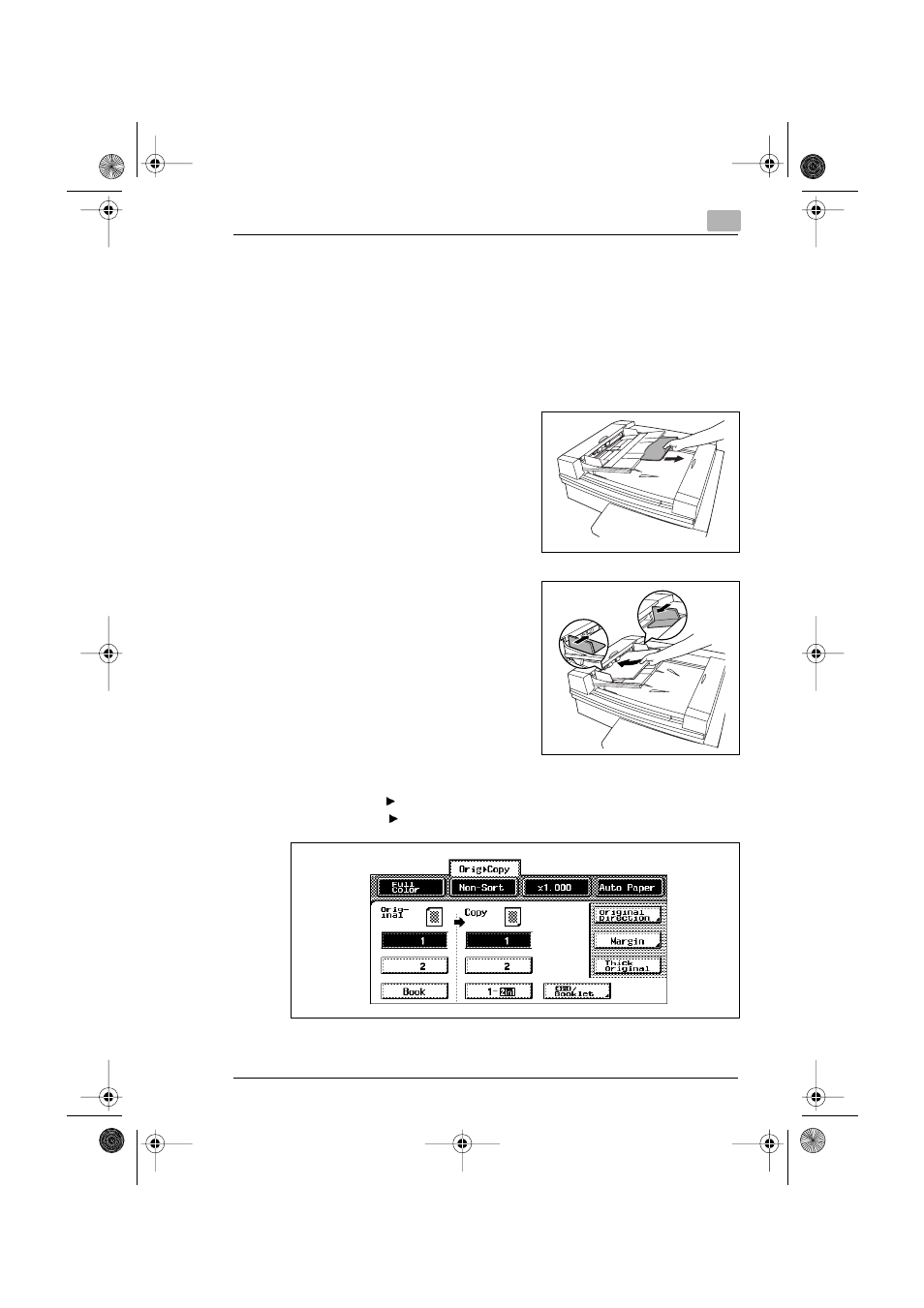 2 feeding the document, Multi-sheet feeding, Feeding the document -5 multi-sheet feeding -5 | Minolta CF3102 User Manual | Page 92 / 177