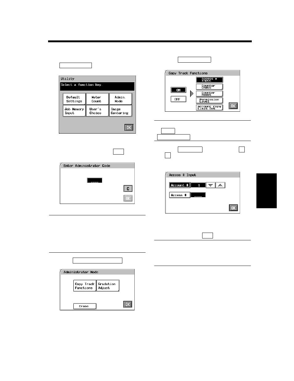 Changing the account number | Minolta CF910 User Manual | Page 154 / 206