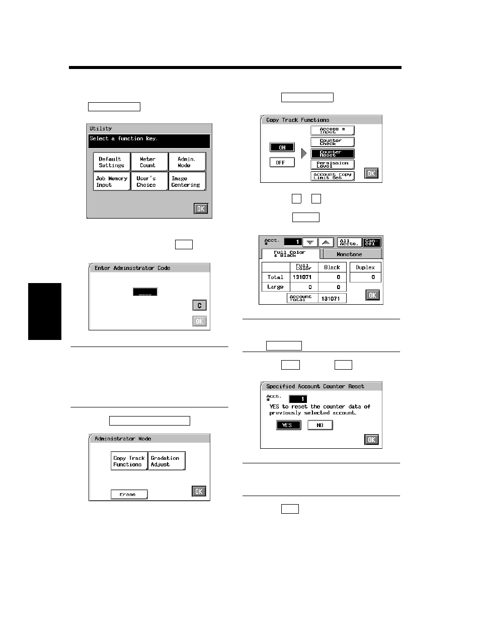 Resetting counters | Minolta CF910 User Manual | Page 157 / 206