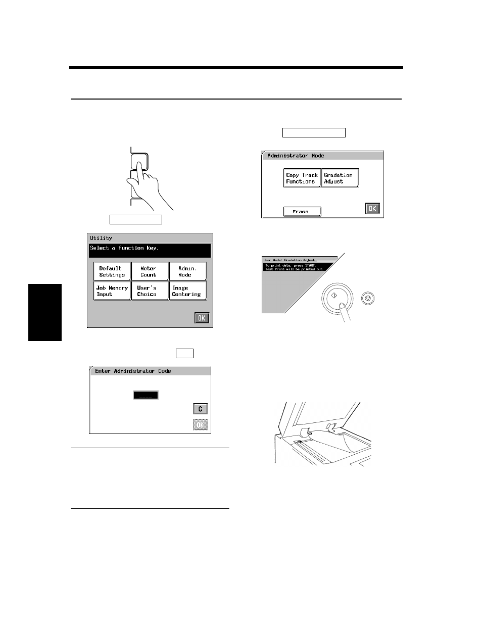 Graduation adjust, Gradation adjust, Gradation adjust sequence | Minolta CF910 User Manual | Page 161 / 206