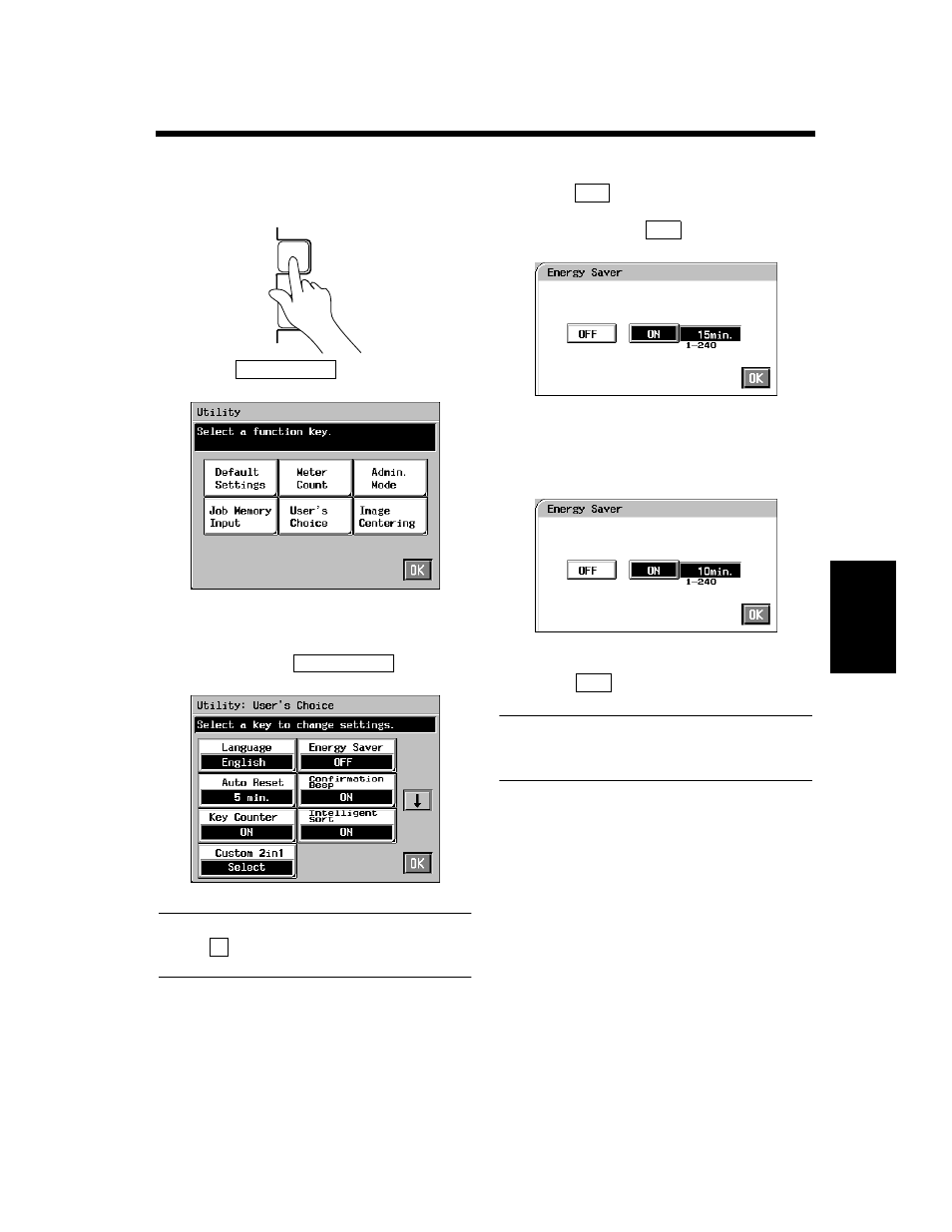 User’s choice setting changing procedure | Minolta CF910 User Manual | Page 166 / 206