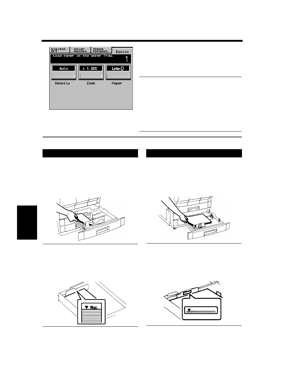 Paper loading procedures | Minolta CF910 User Manual | Page 169 / 206