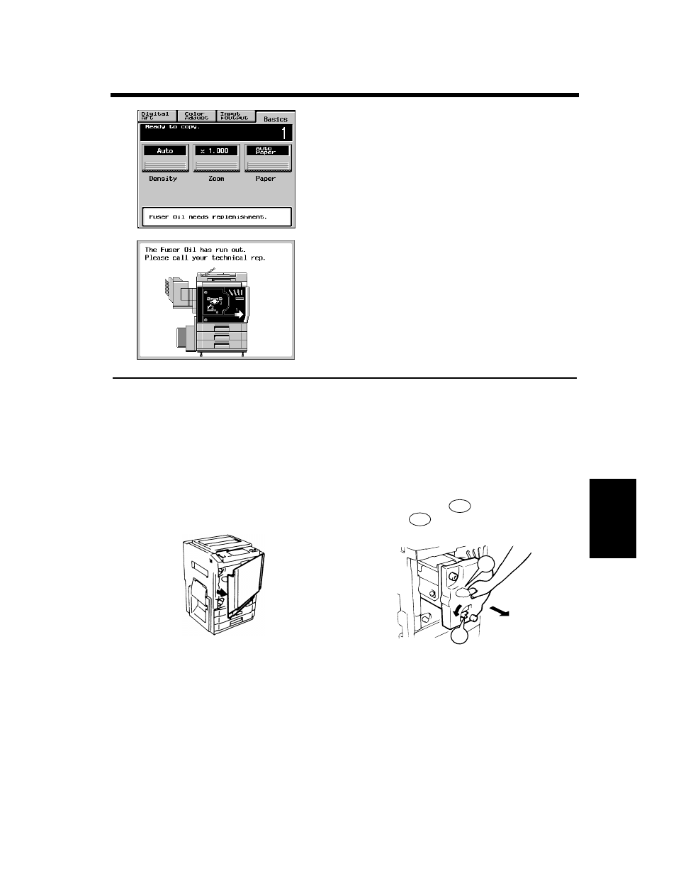 Replenishing the fuser oil | Minolta CF910 User Manual | Page 182 / 206
