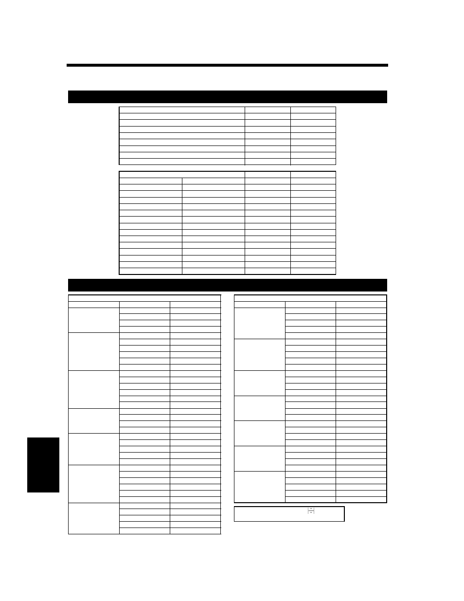 Description of paper size and zoom ratio table, Paper size, 11 cha p te r 8 mi scella neo u s | 11” ч 17, 11” ч 15, 11” ч 14, Legal, Foolscap, Letter, Invoice | Minolta CF910 User Manual | Page 203 / 206