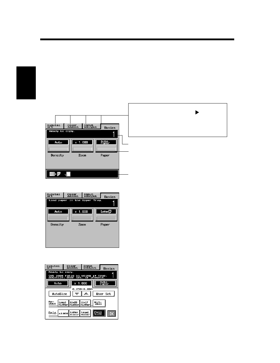 Touch panel, What is the touch panel, How the screen is organized | Minolta CF910 User Manual | Page 25 / 206