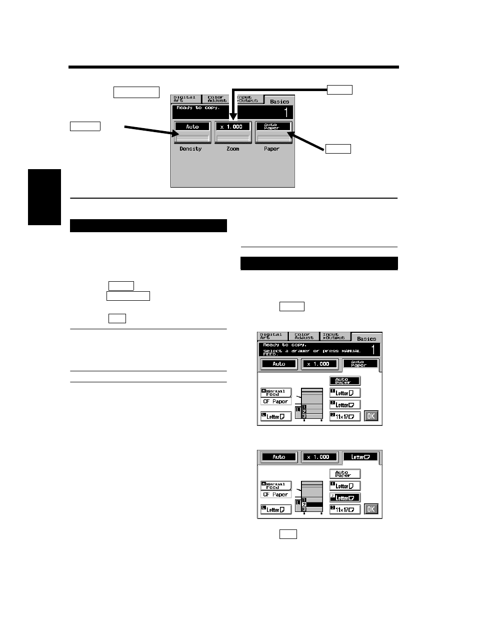 Basic functions, Copy paper size | Minolta CF910 User Manual | Page 41 / 206