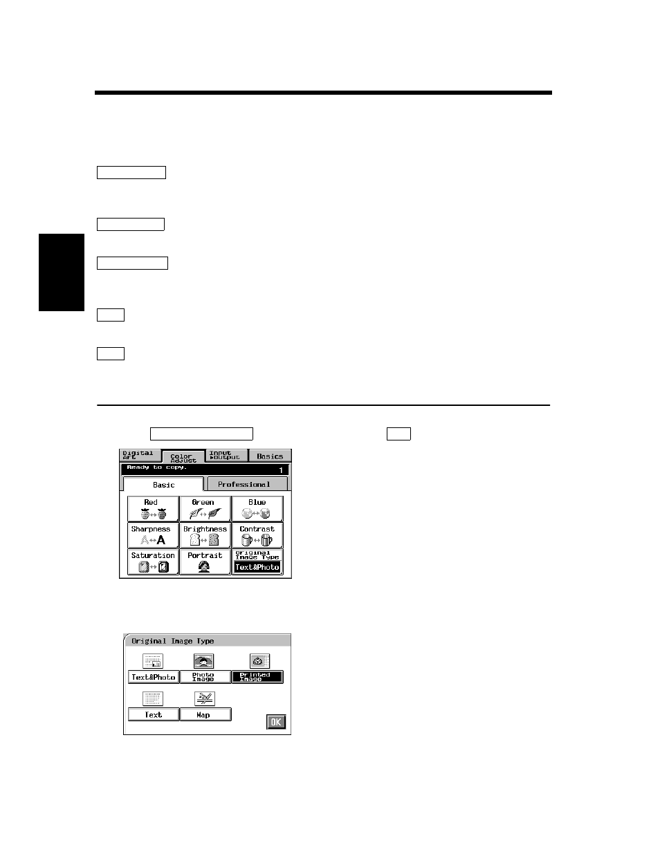 Selecting the original image type | Minolta CF910 User Manual | Page 67 / 206