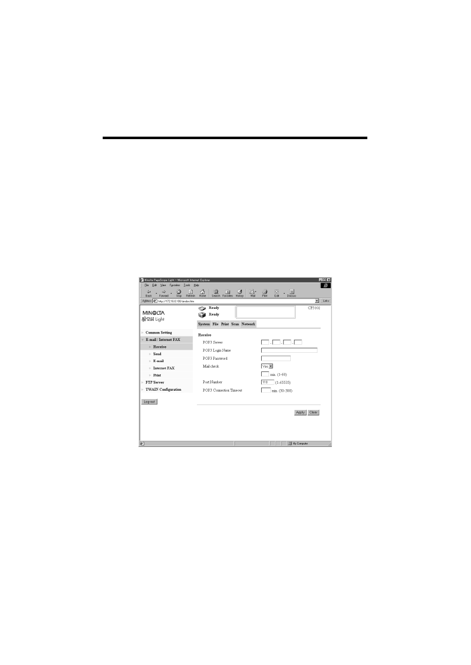 Controller setting | Minolta CN3101e User Manual | Page 105 / 208