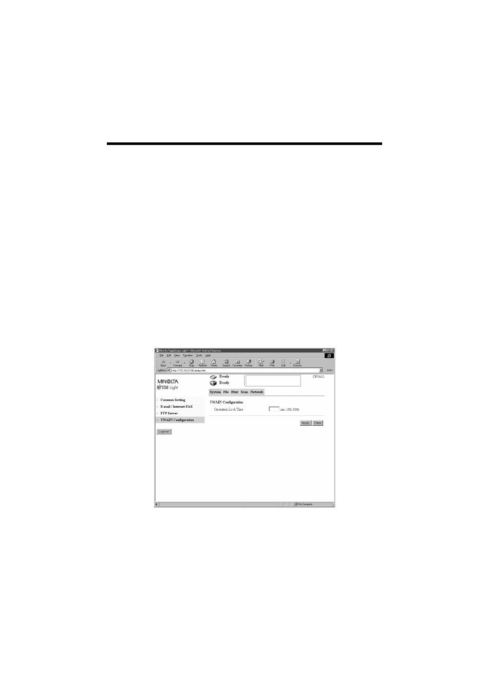 7 the operation of capturing images by twain, Installing the twain driver, Controller setting | Installing the twain driver controller setting | Minolta CN3101e User Manual | Page 115 / 208