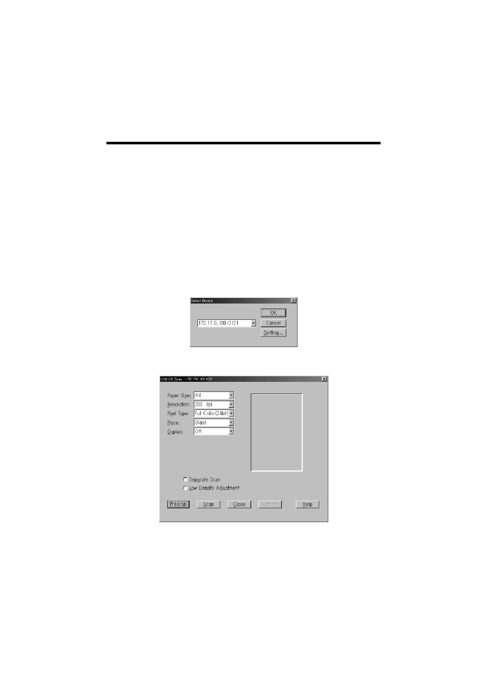 Capturing images by twain | Minolta CN3101e User Manual | Page 116 / 208