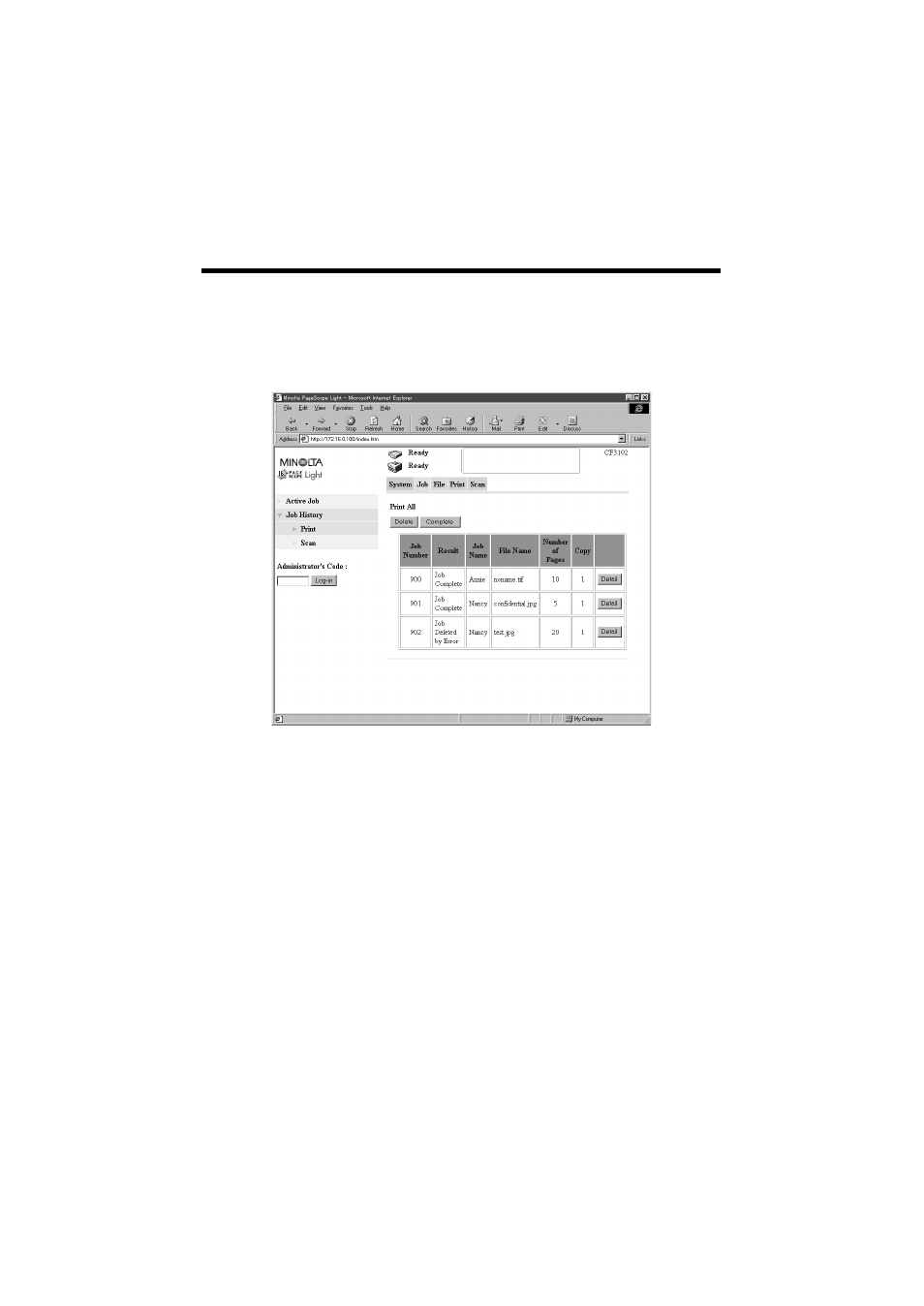 Minolta CN3101e User Manual | Page 164 / 208