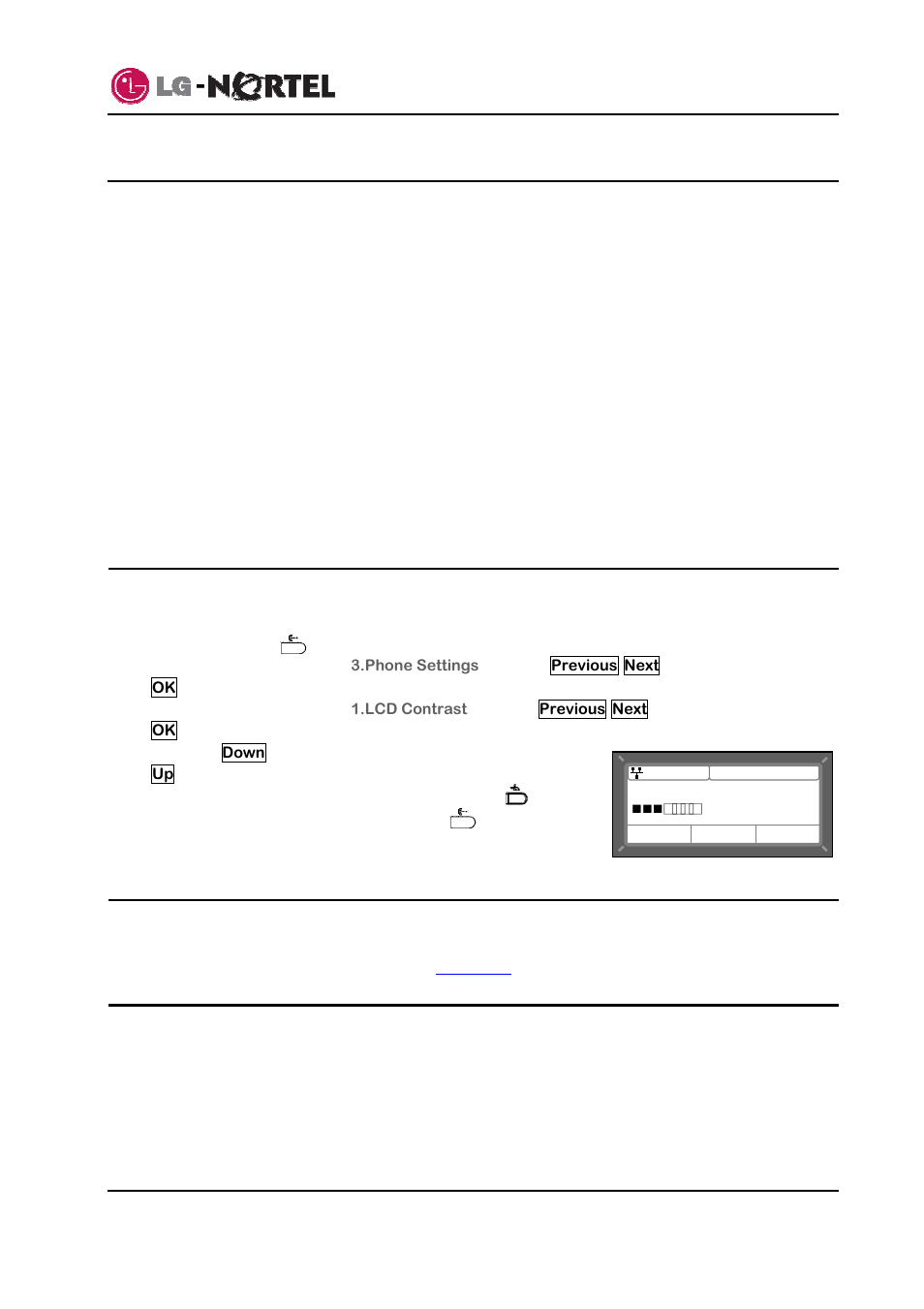 Setting your preferences, Lcd contrast, Ring setting | Setting the ring type, Ip8815 nortel ip phone user guide | Minolta IP8815 User Manual | Page 18 / 30