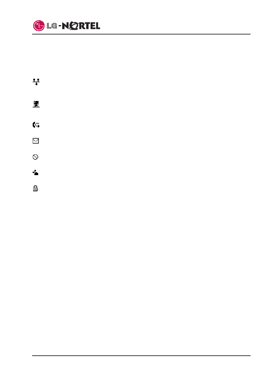 Appendix c ip8815 icons, Ip8815 nortel ip phone user guide | Minolta IP8815 User Manual | Page 29 / 30