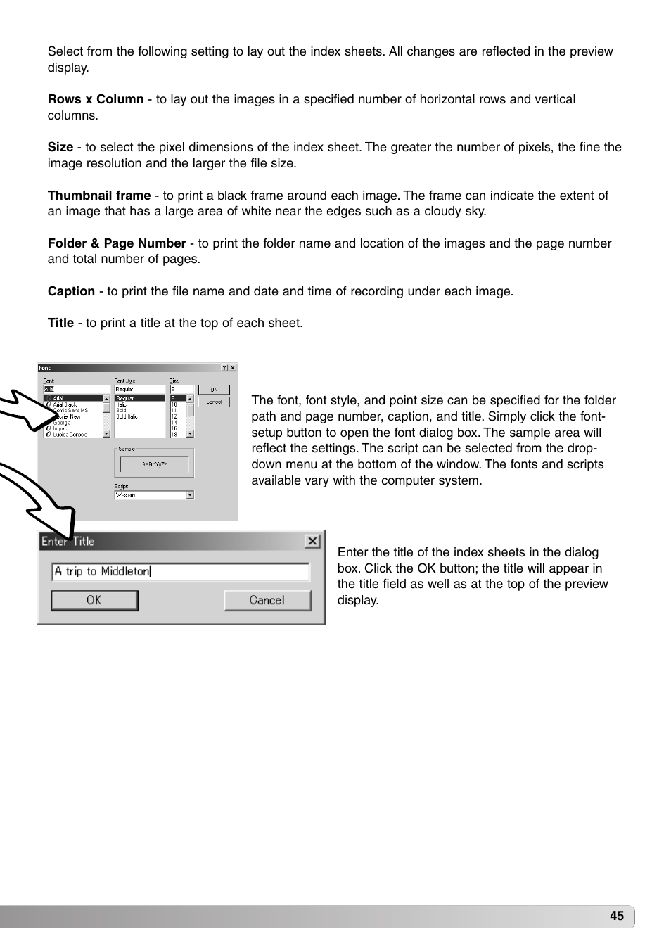 Minolta DiMAGE Viewer User Manual | Page 45 / 92