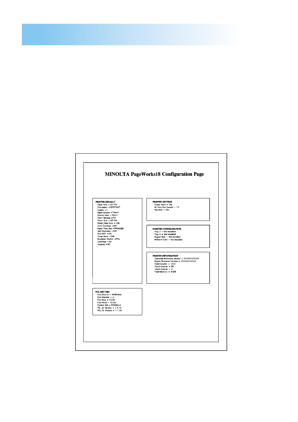 Step 6, Printing a configuration page | Minolta Pageworks 18 User Manual | Page 11 / 22