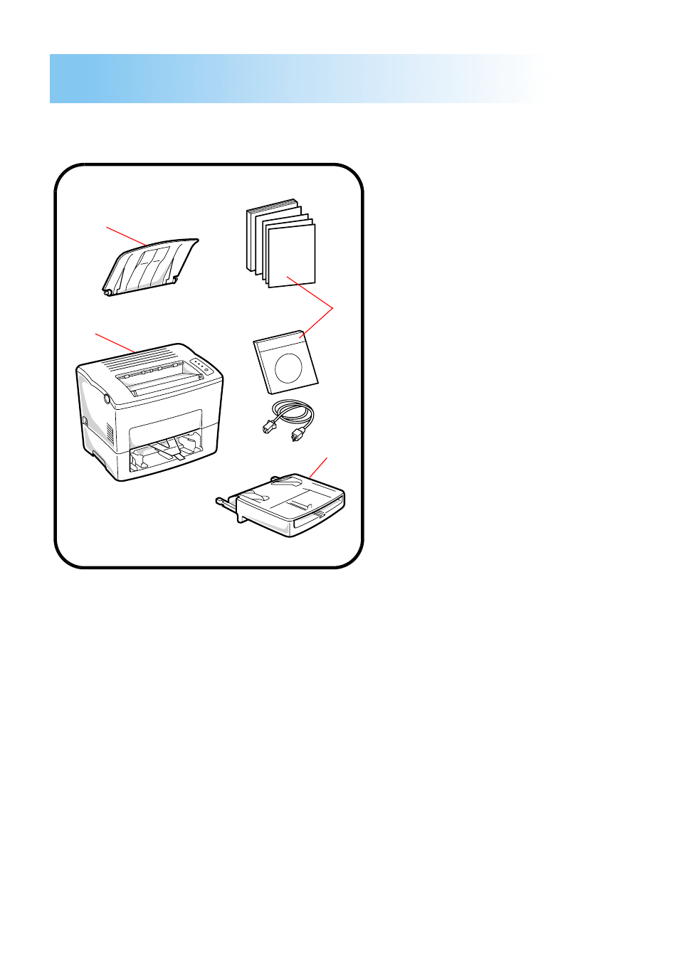 Step 1, Unpacking the printer | Minolta Pageworks 18 User Manual | Page 3 / 22