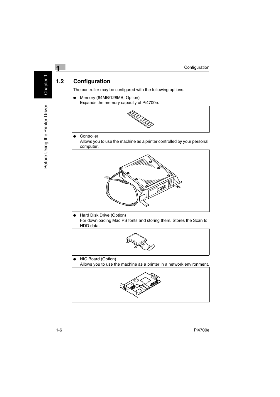 2 configuration, Configuration -6 | Minolta PI4700E User Manual | Page 21 / 426