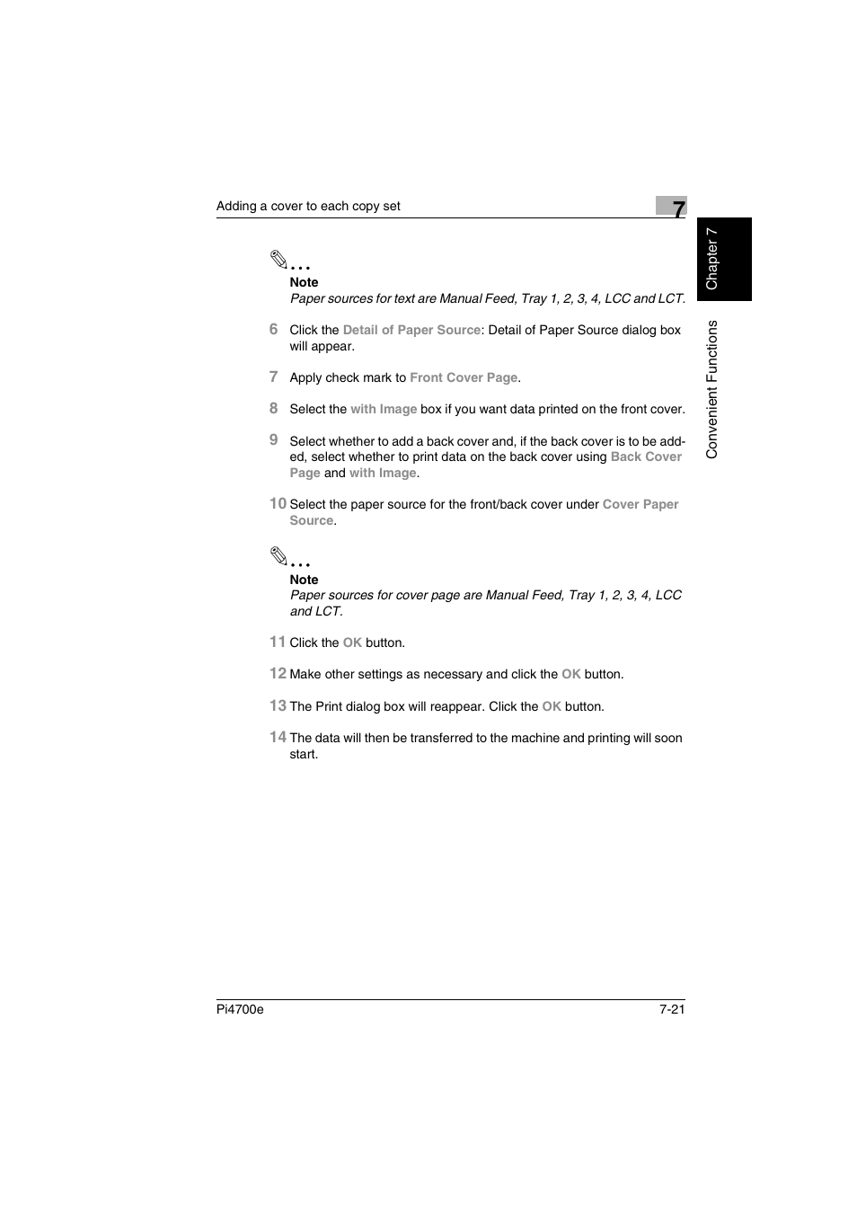 Minolta PI4700E User Manual | Page 216 / 426