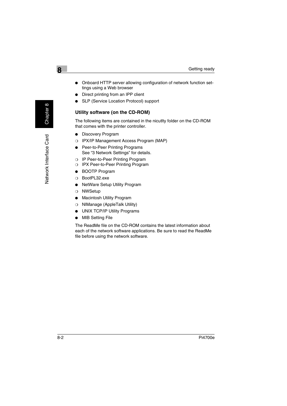 Utility software (on the cd-rom) | Minolta PI4700E User Manual | Page 233 / 426