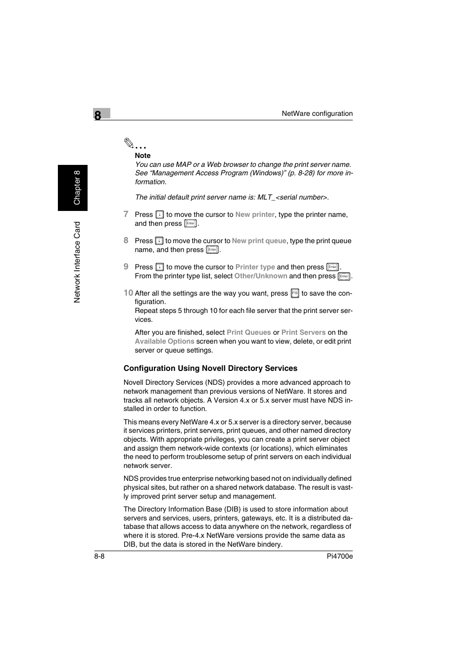 Configuration using novell directory services | Minolta PI4700E User Manual | Page 239 / 426