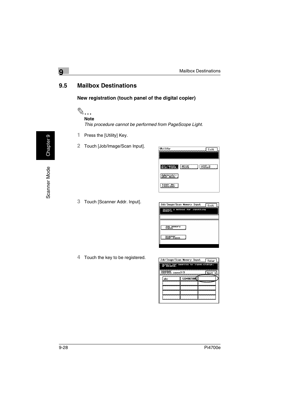 5 mailbox destinations | Minolta PI4700E User Manual | Page 313 / 426