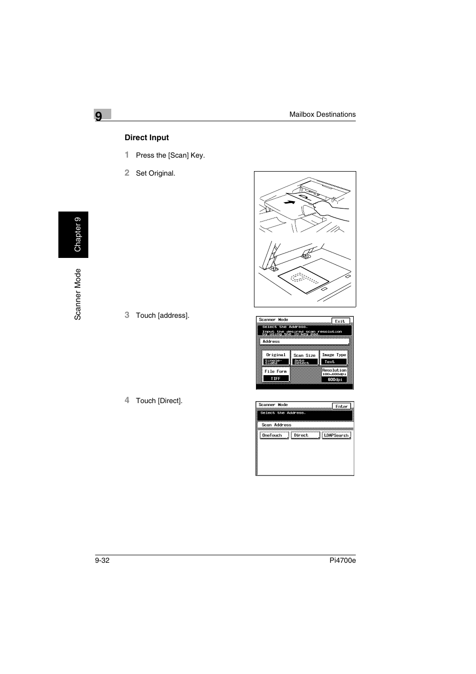 Direct input | Minolta PI4700E User Manual | Page 317 / 426