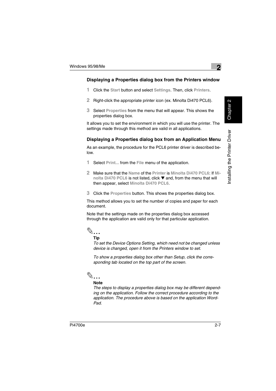 Minolta PI4700E User Manual | Page 32 / 426